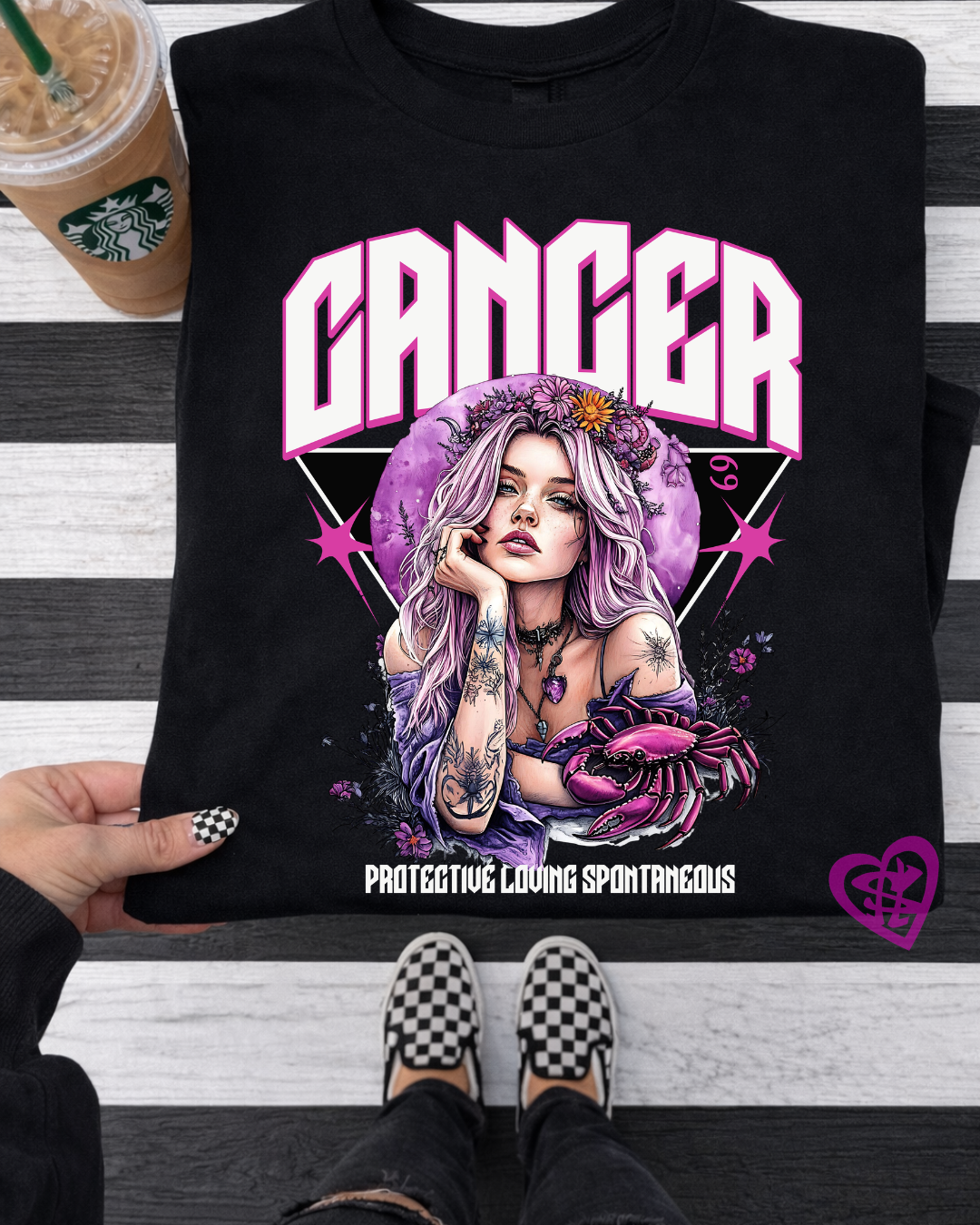 Cancer Zodiac Graphic Tee – Protective, Loving & Spontaneous