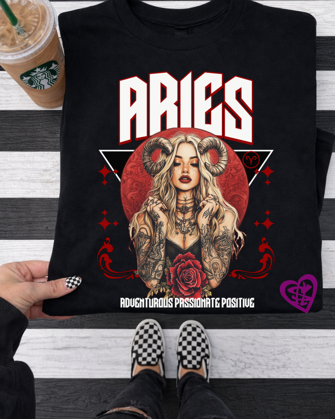 Aries Zodiac Graphic Tee – Bold, Fearless & Passionate