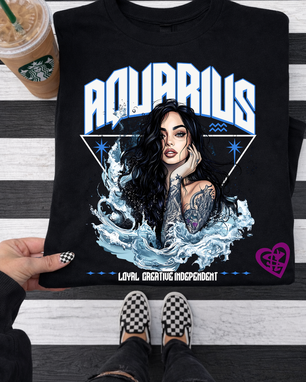 Aquarius Zodiac Graphic Tee – Independent, Visionary & Original