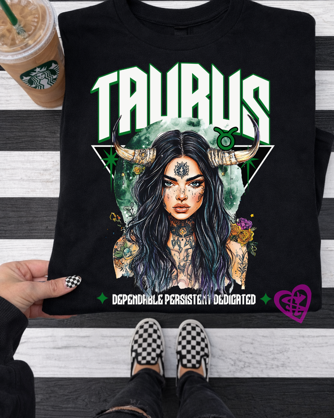 Taurus Zodiac Graphic Tee – Dependable, Persistent & Dedicated
