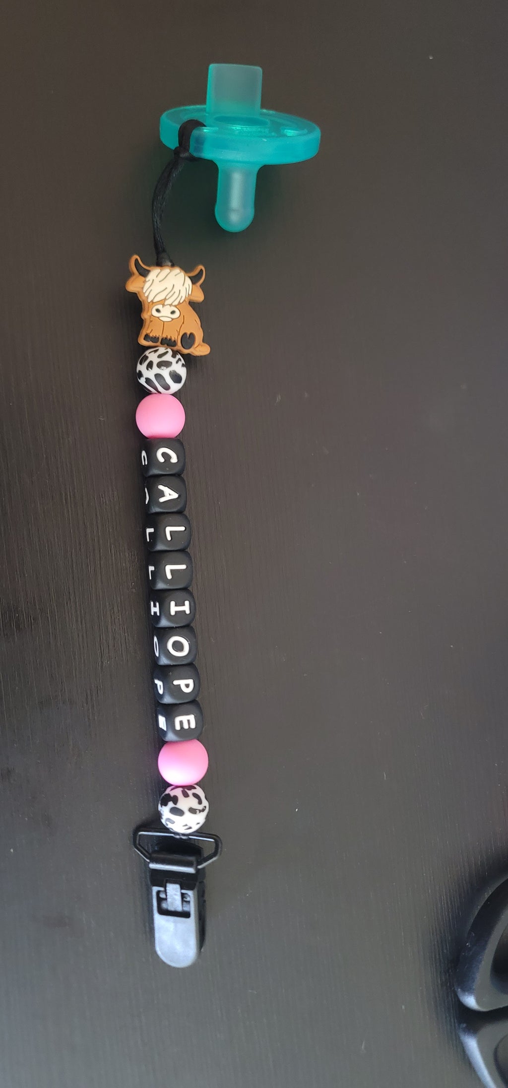 Personalized Silicone Pacifier Clip