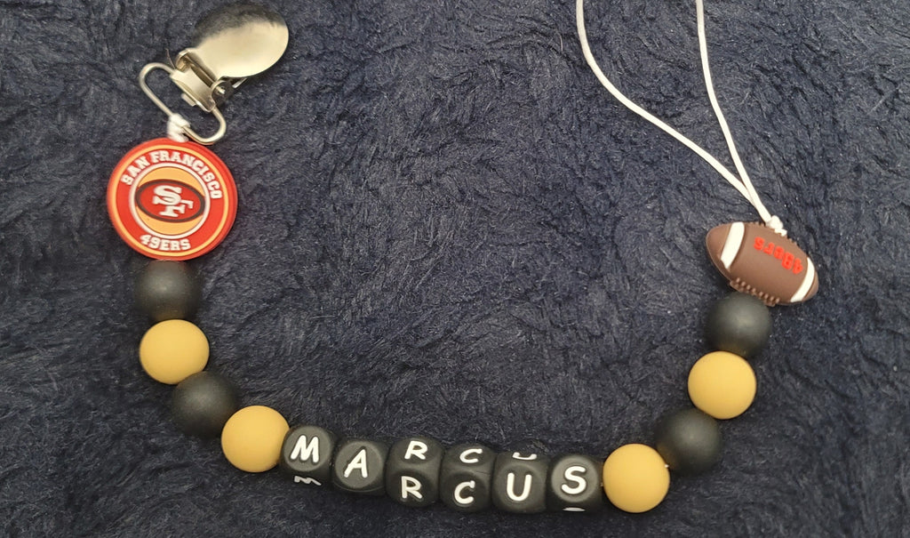 Sports Team Personalized Silicone Pacifier Clip