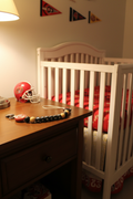 49ers Pacifier Clip - Sports Nursery Background