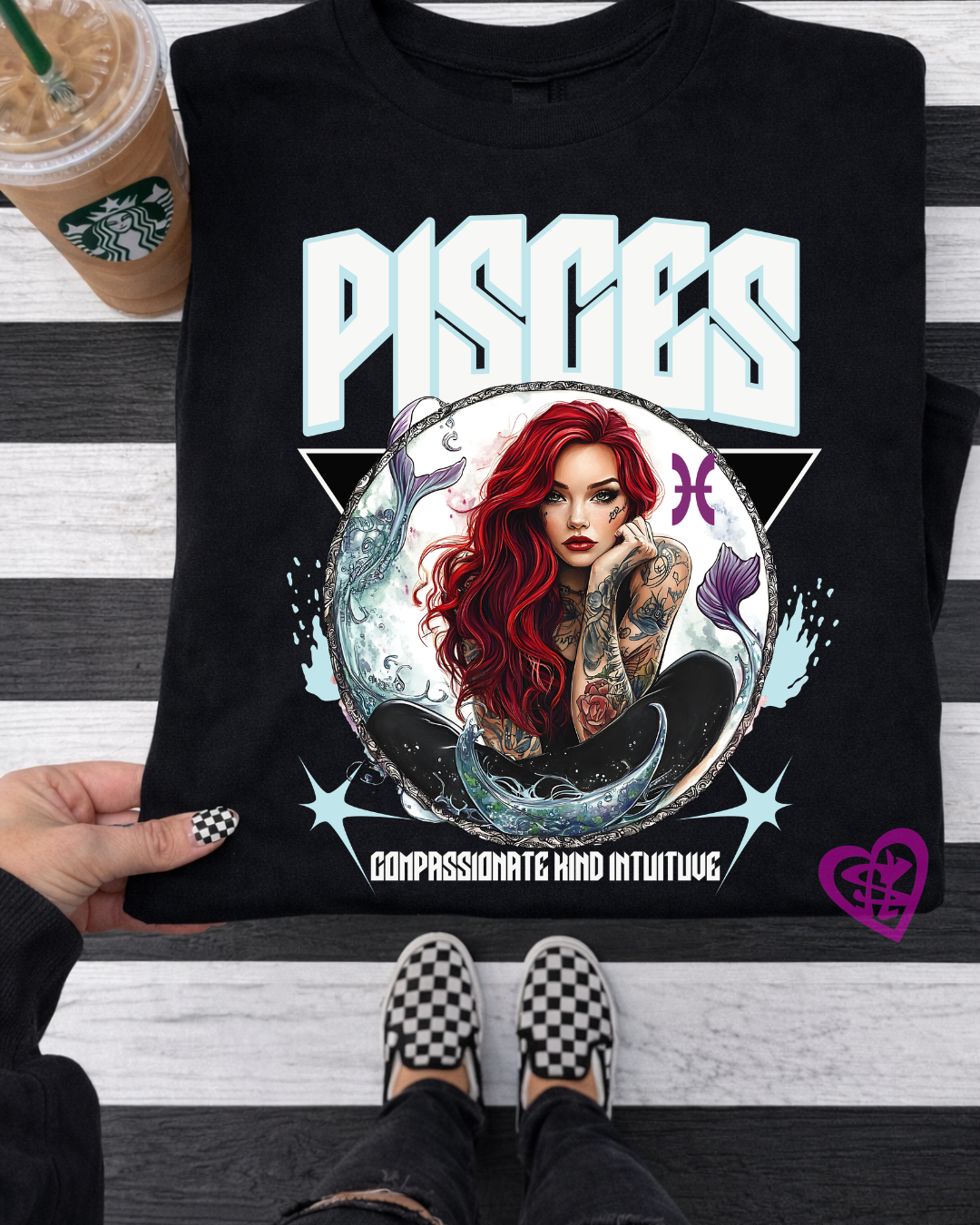 Pisces Zodiac Graphic Tee – Intuitive, Compassionate & Dreamy