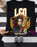 Leo Zodiac Graphic Tee – Brave, Confident & Determined