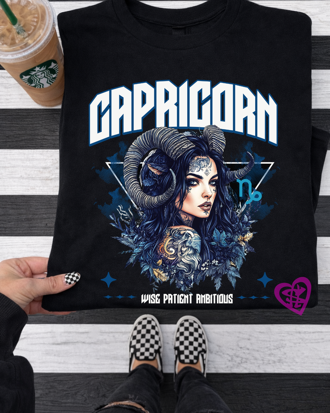Capricorn Zodiac Graphic Tee – Ambitious, Disciplined & Determined