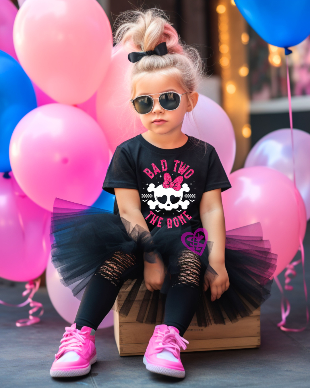 Bad Two the Bone Kids 2nd Birthday Tee