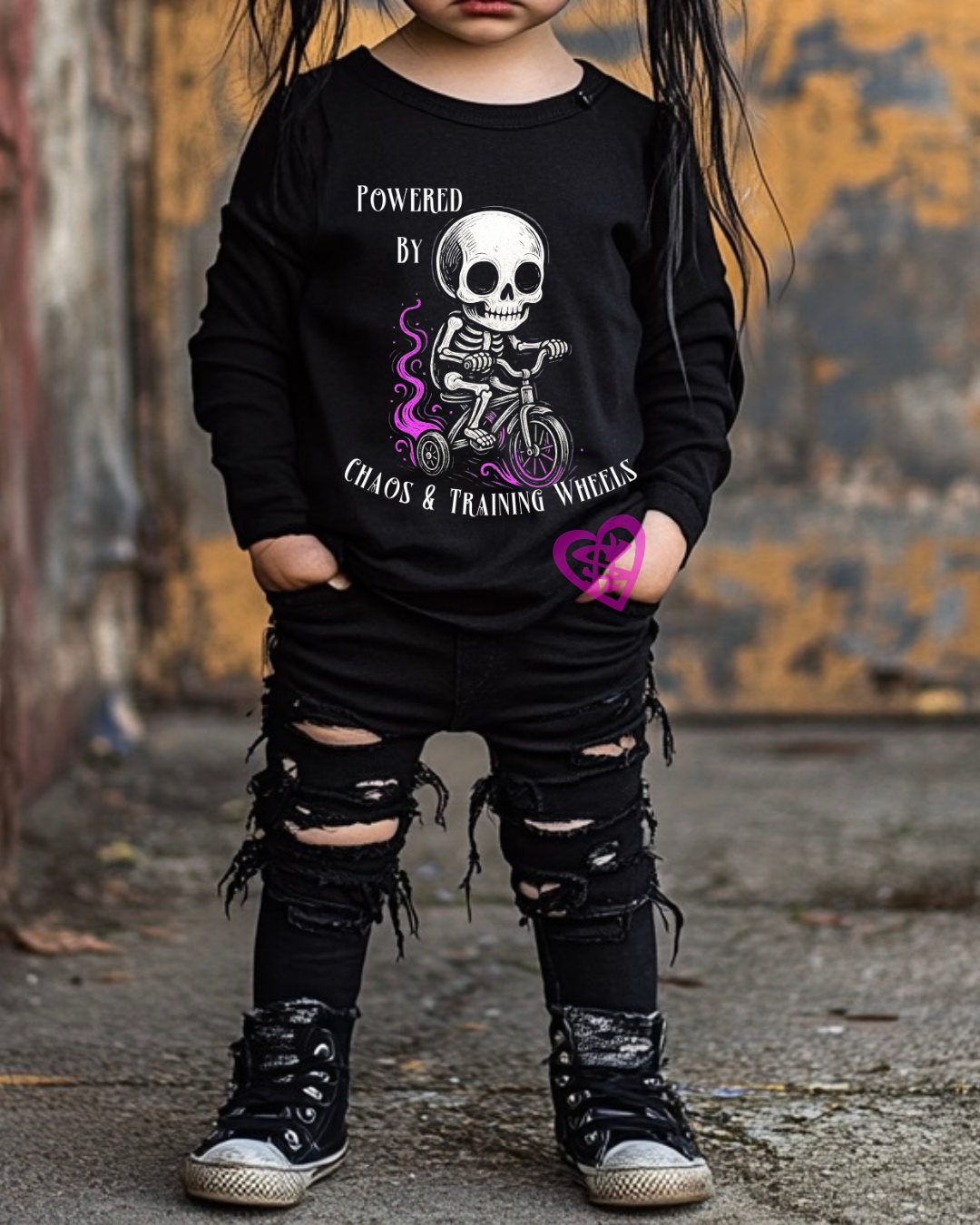 Chaos & Training Wheels Kids Tee