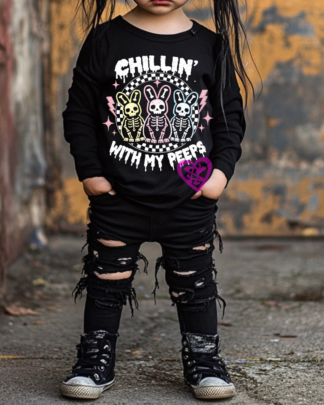 Chillin' with My Peeps Kids Tee