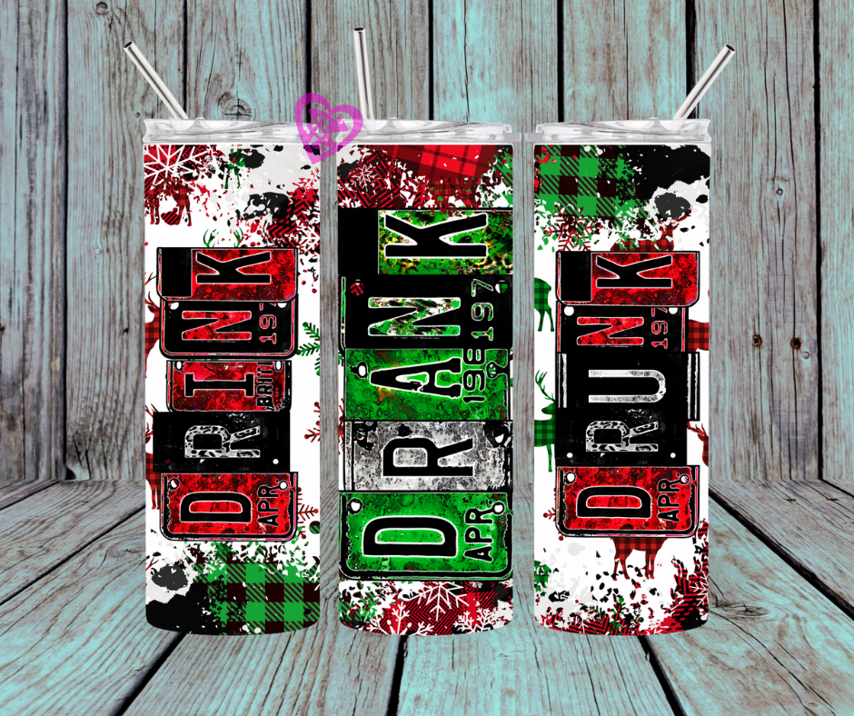 Drink Drank Drunk 20oz Straight Tumbler