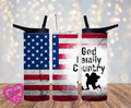 God Family Country 20oz Straight Tumbler