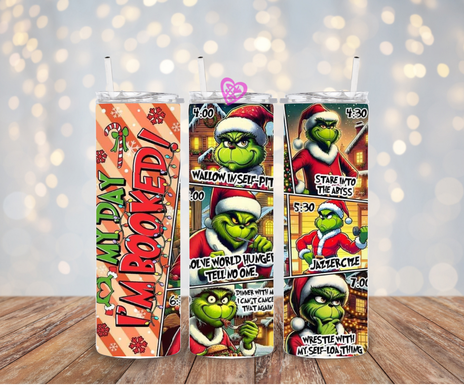 Grinch 20oz Straight Tumbler — Merry Grinchmas