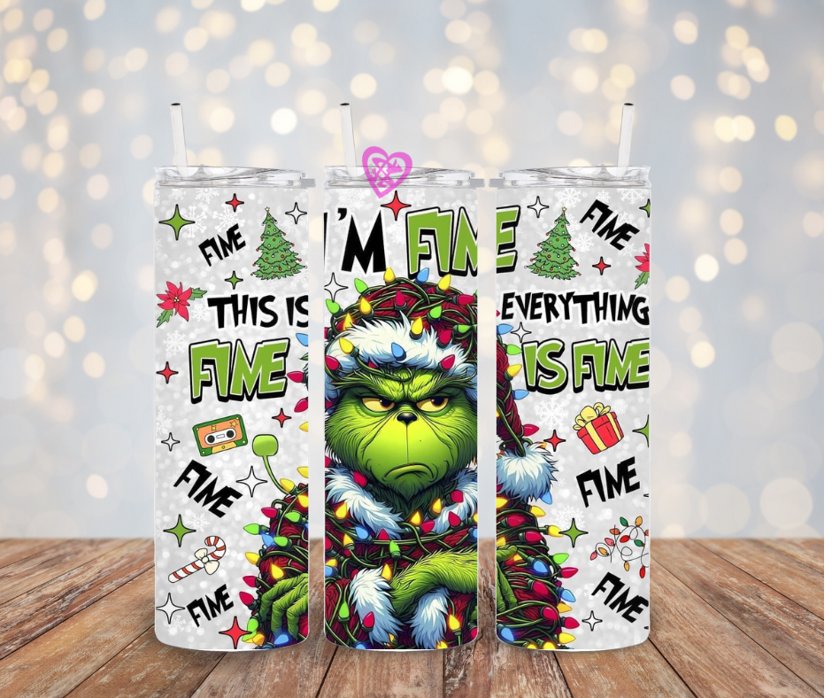 Grinch 20oz Straight Tumbler — Don't Be A Grinch