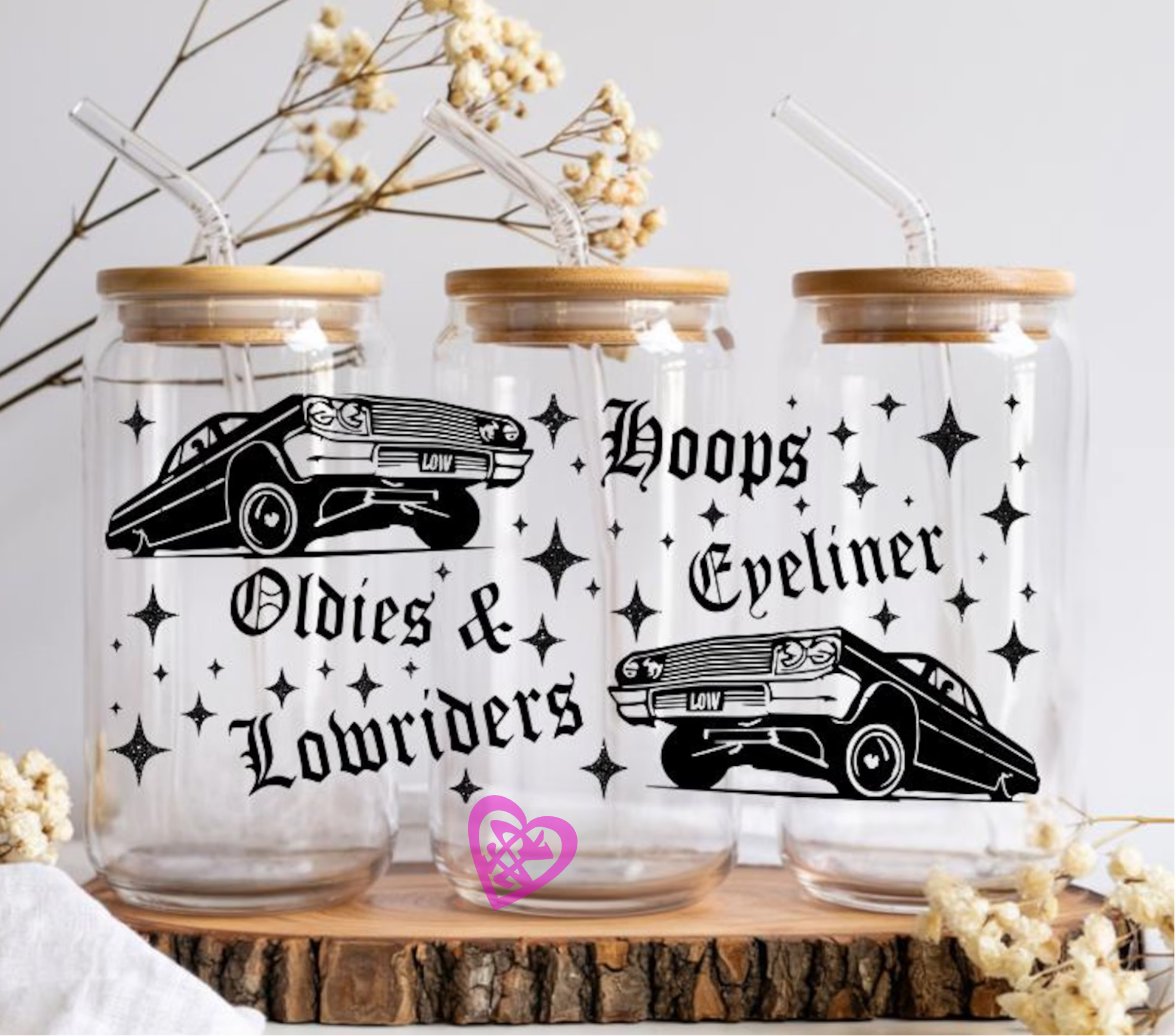 Oldies & Lowriders 16oz Frosted Glass Can