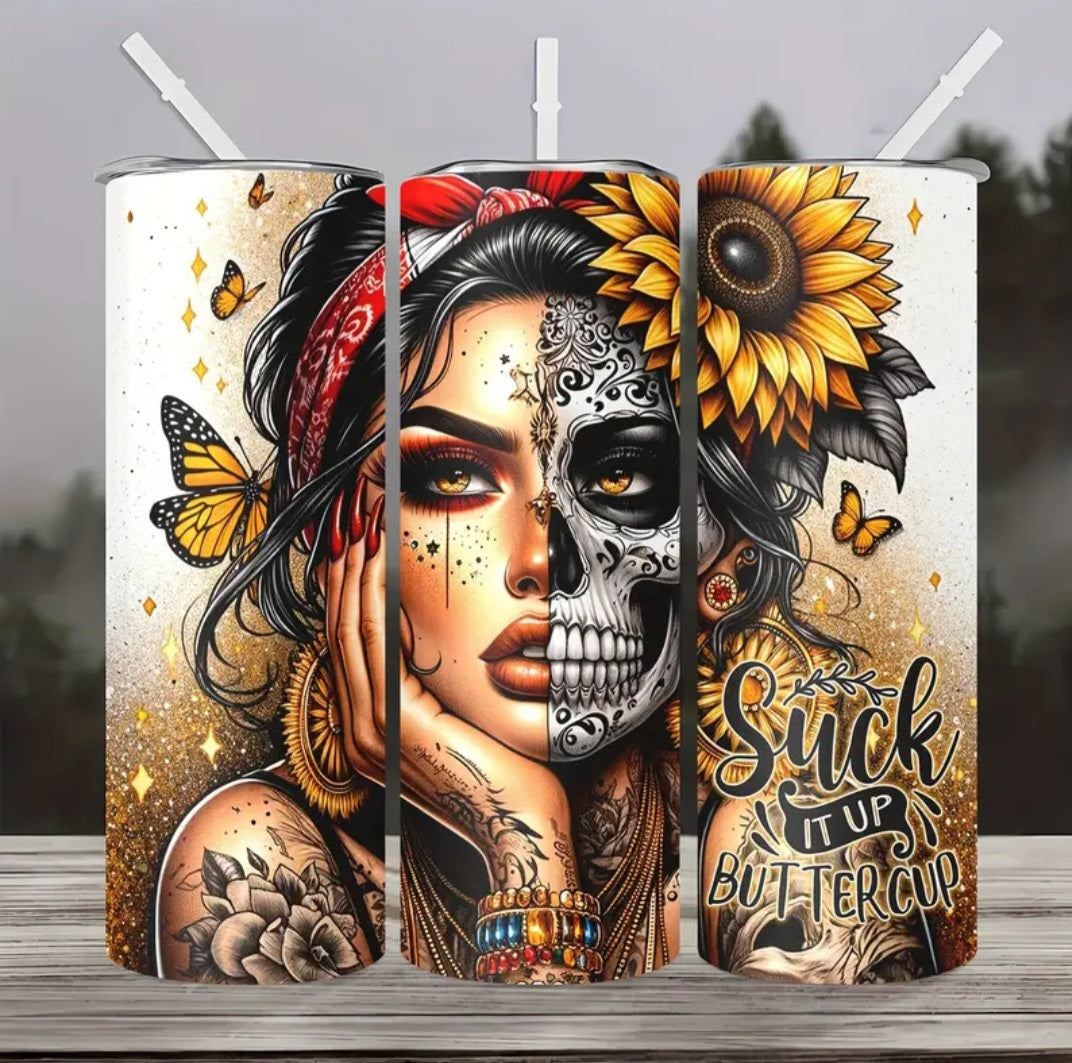 Suck It Up Buttercup 20oz Straight Tumbler
