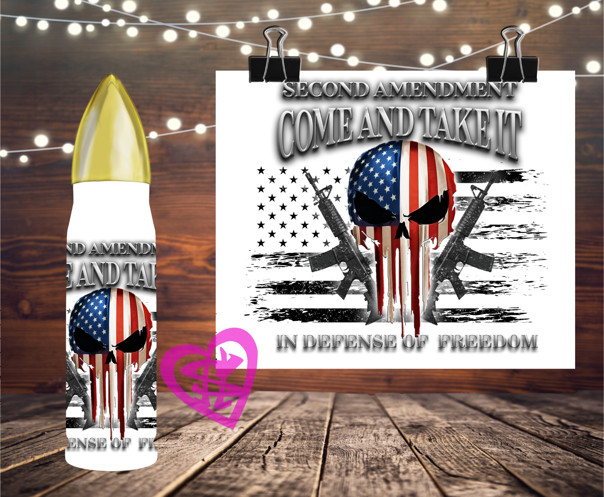 Second Amendment Come and Take It Bullet Tumbler