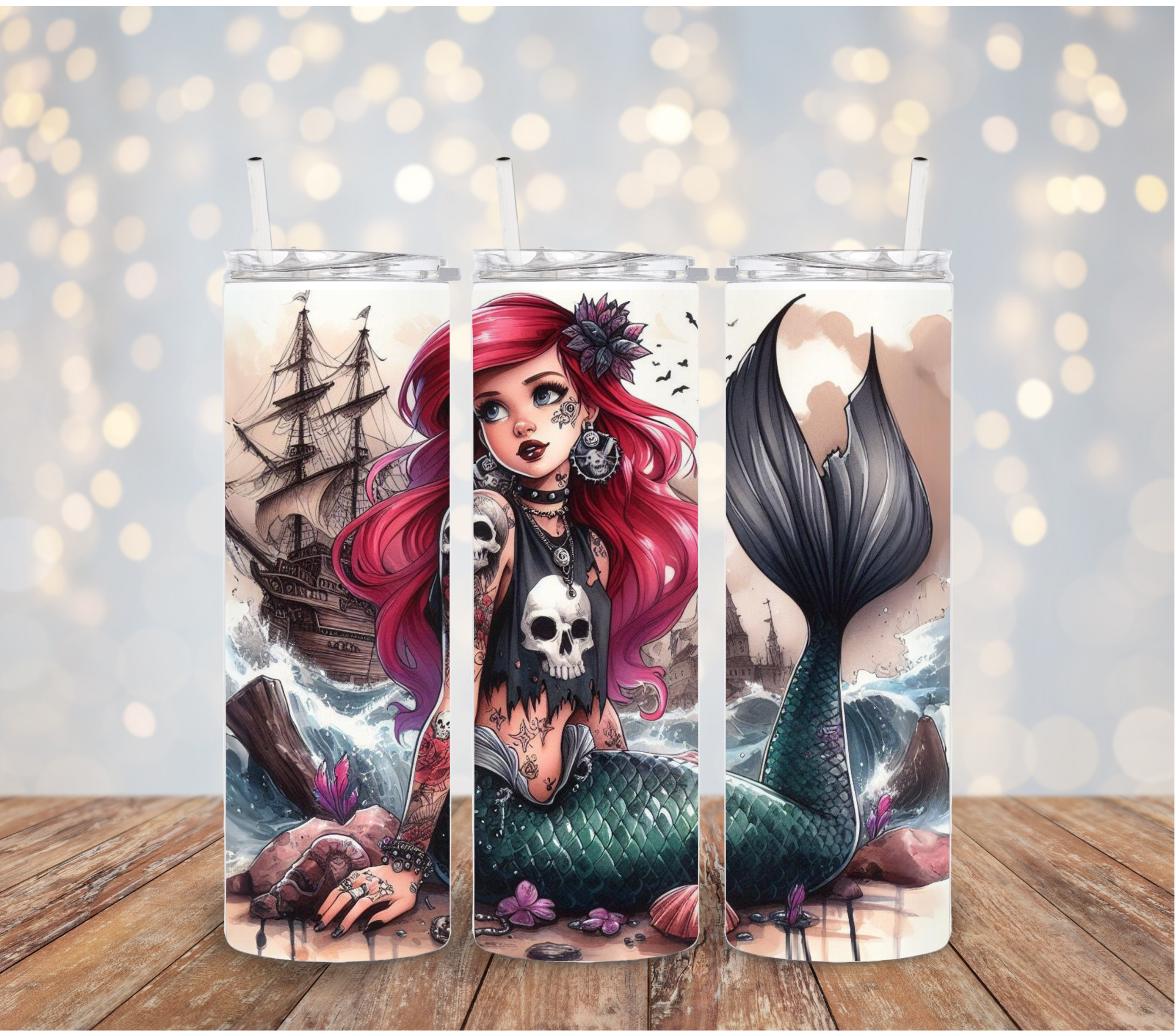 Princess Tumblers – Goth/Tattoo Style