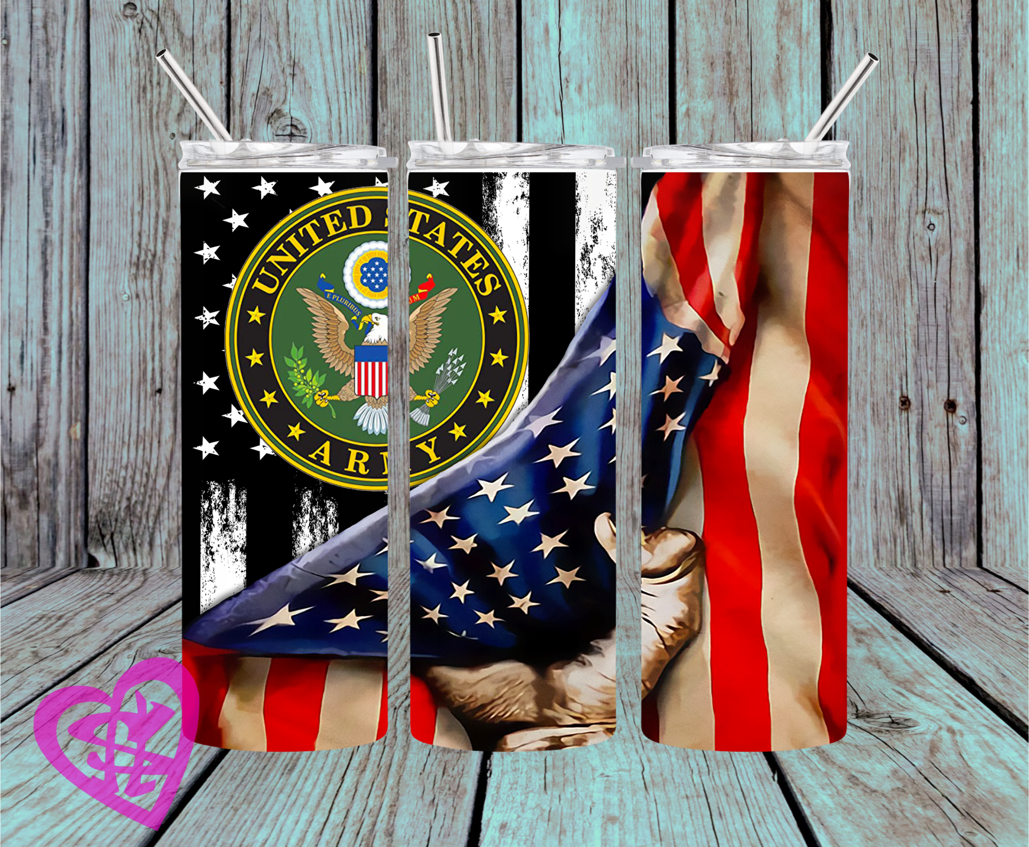US Army 20oz Straight Tumbler