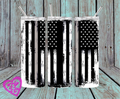 Black & White Flag Tumbler