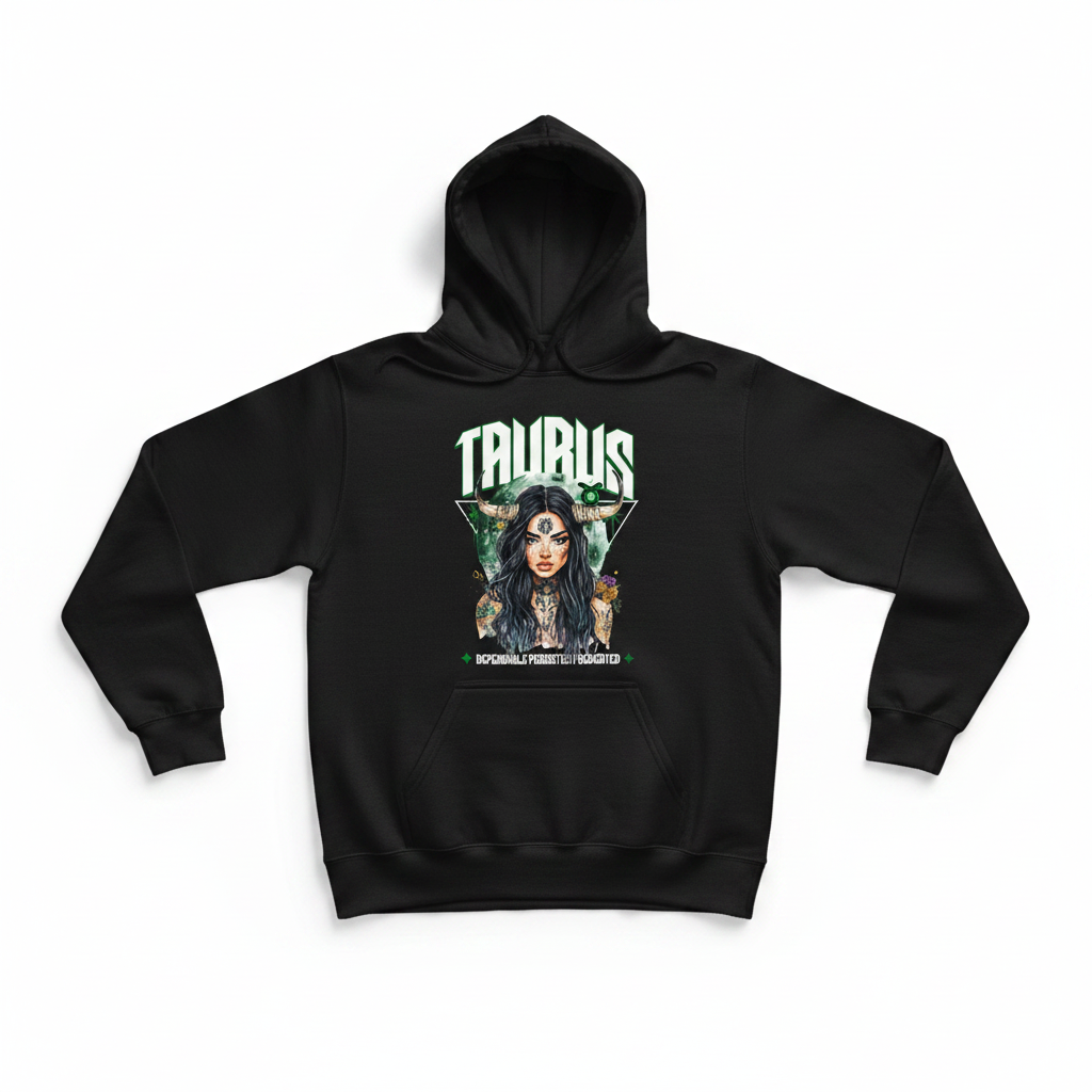 Taurus Zodiac Hoodie Mockup