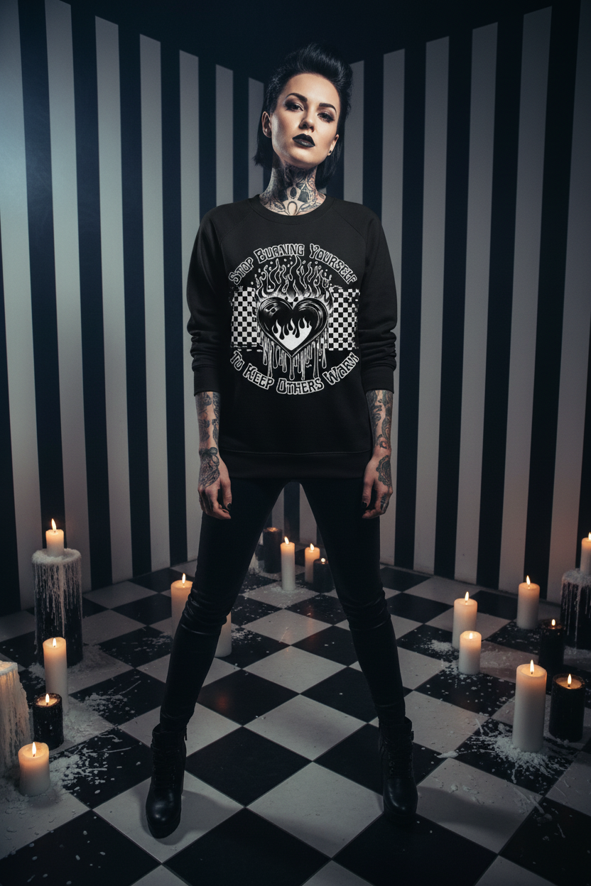 Stop Burning Yourself Crew Sweater
