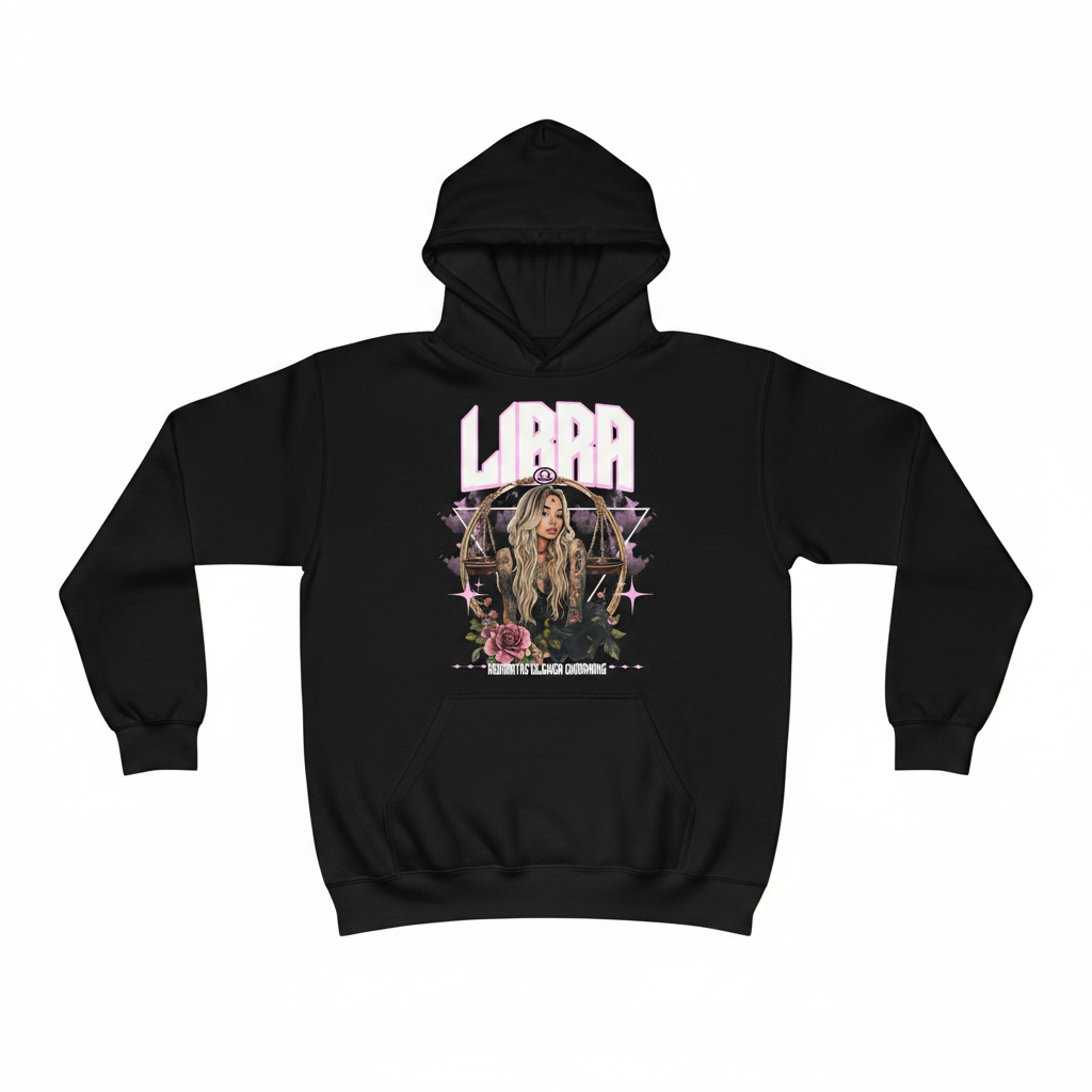 Libra Zodiac Hoodie Mockup
