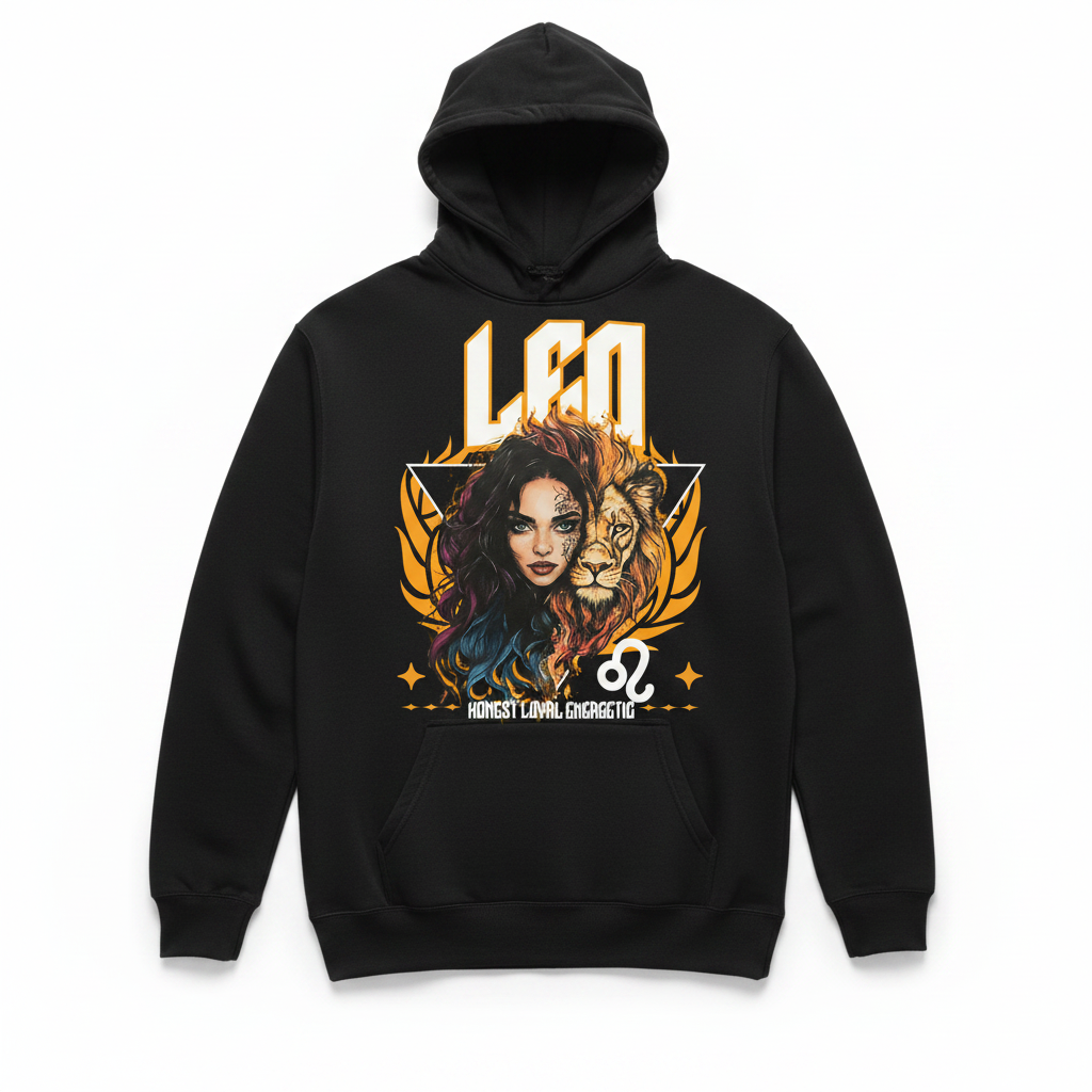 Leo Zodiac Hoodie Mockup