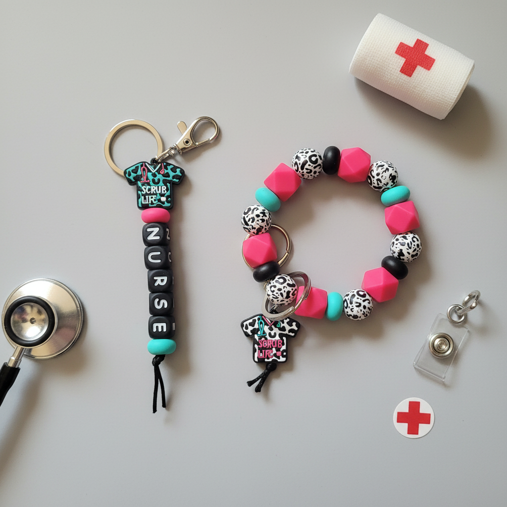 Nurse Wristlet & Keychain Mockup