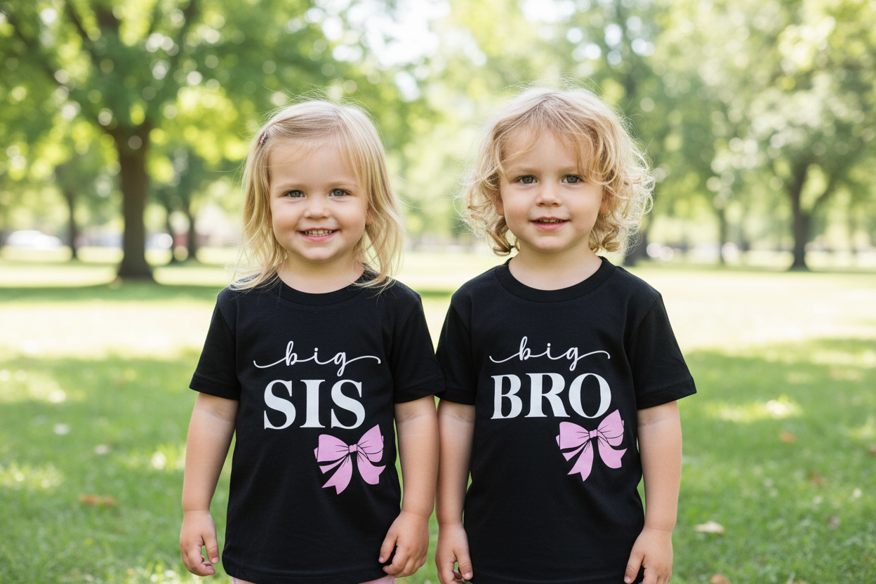 Sister & Brother Bow Tees