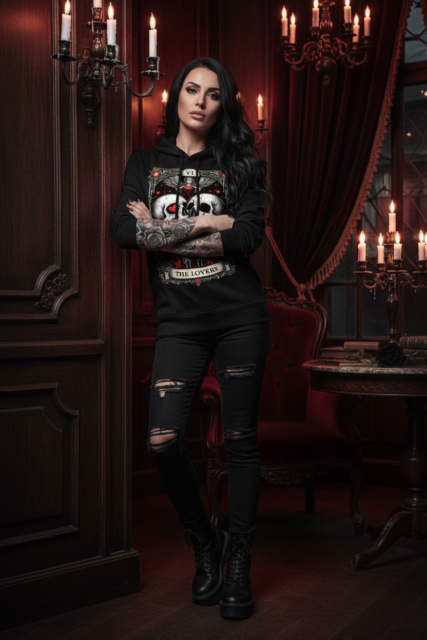 The Lovers Hoodie - Dark Elegant