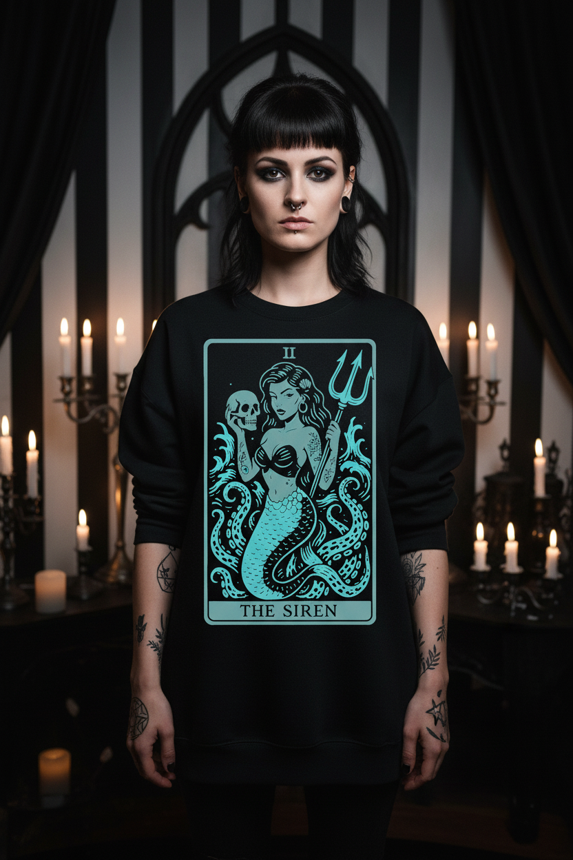 The Siren Crew Sweater - Model